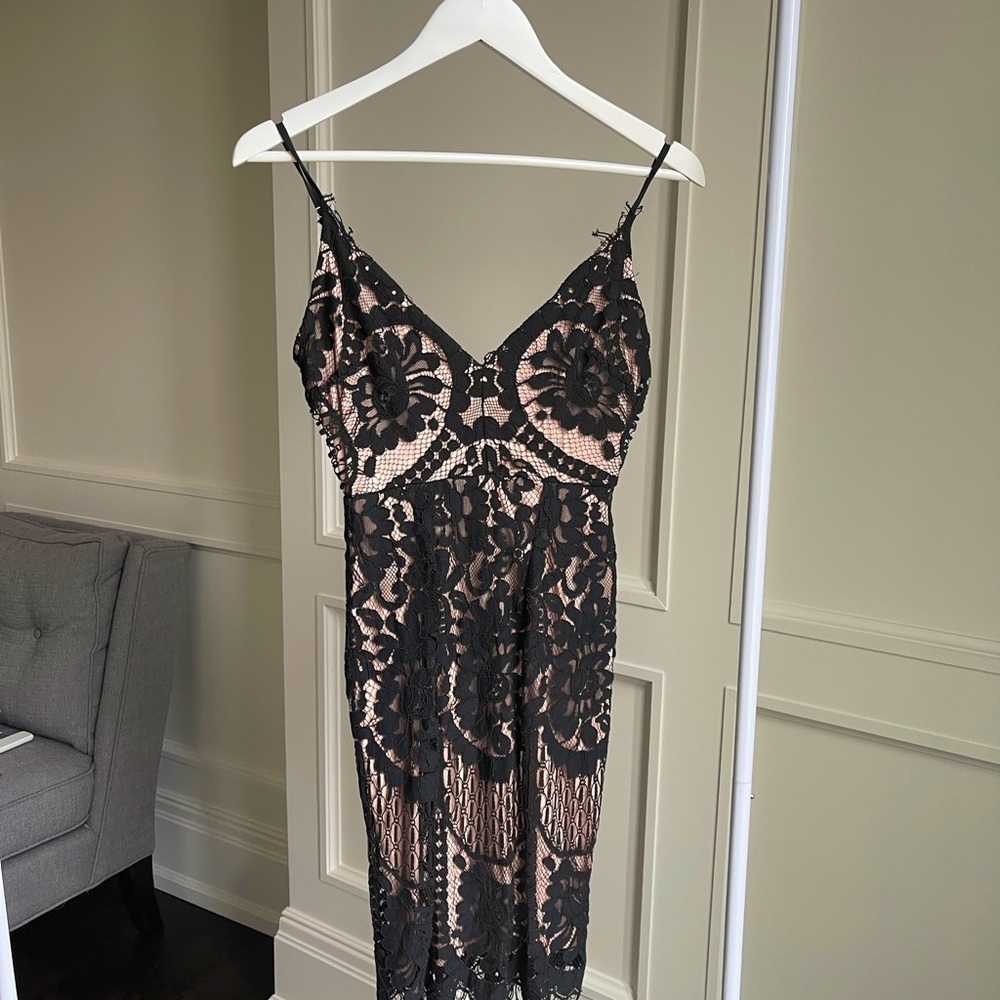 APeach Black Lace Mini Dress - New w/ Tag